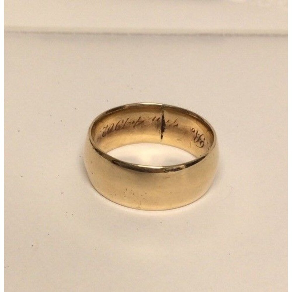 14k Gold Wedding Band Size 6.25 7 MM Wide 5.5 Grams Anniversary Jewelry Ring